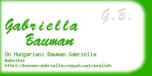 gabriella bauman business card